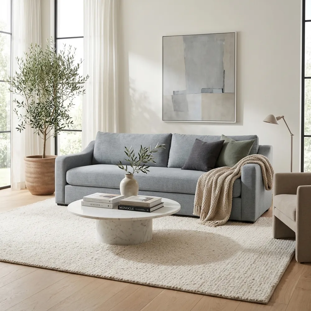 ROMANTON GRAY SOFA 95 (IN)