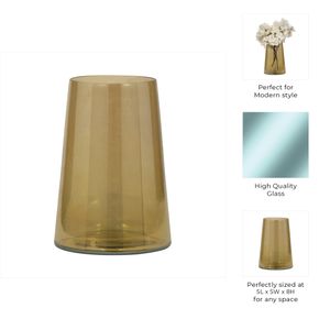 HARLANGROVE GOLD GLASS VASE 8 (IN) 10