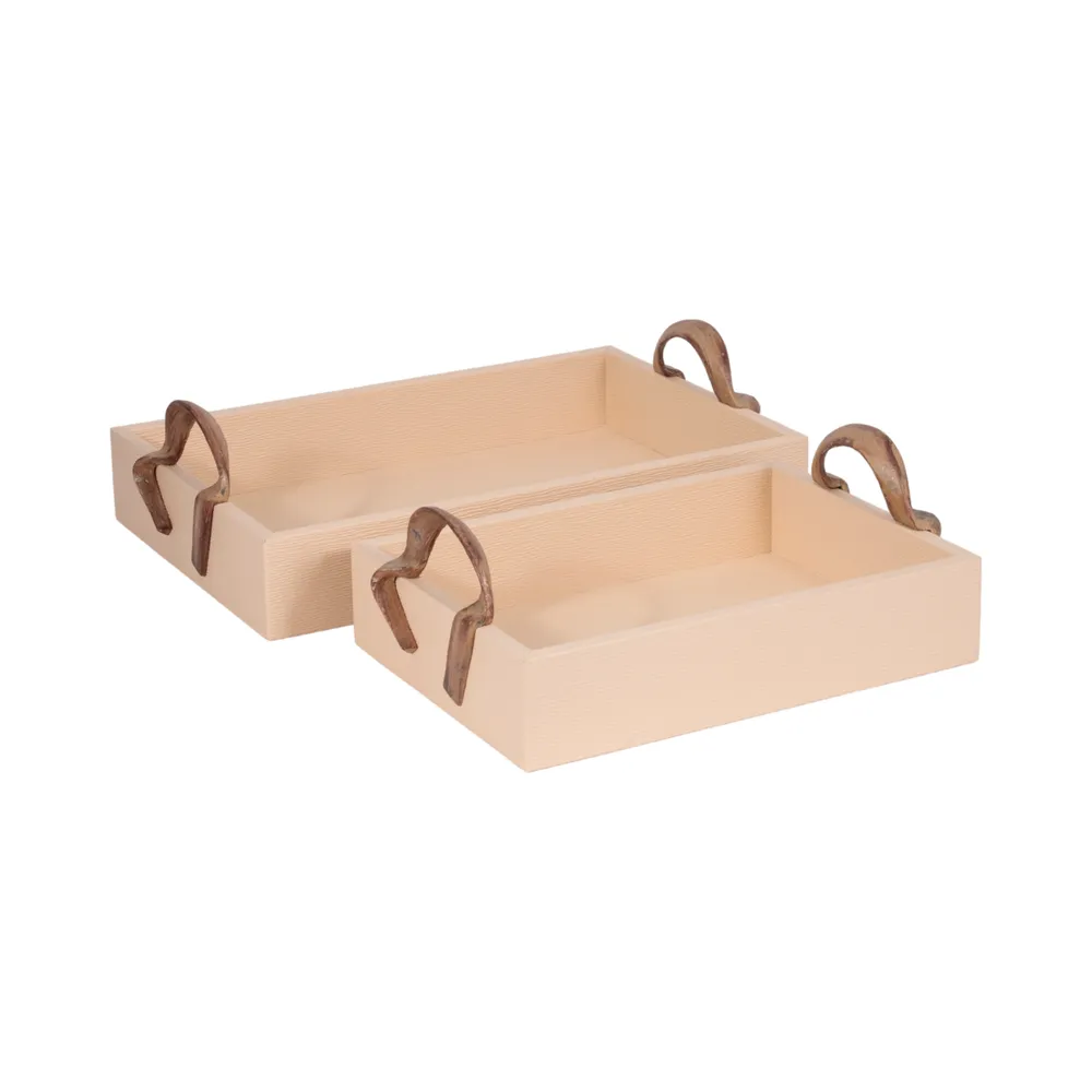 ELDERLEY SET OF 2 BRONZE TRAY 6 (IN)