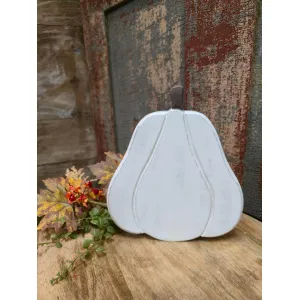 White Pumpkin Sitter 7x8in 2