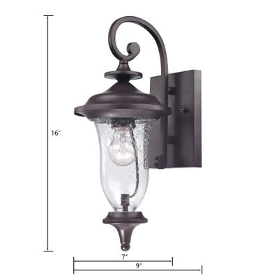 Trinity 16'' High 1-Light Outdoor Sconce - Oil Rubbed Bronze