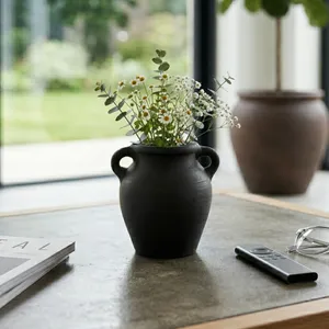 DRAKEWELL BLACK VASE 7 (IN) 11