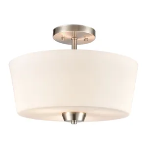 Winslow 15" Wide 3-Light Semi Flush Mount - Brushed Nickel 1
