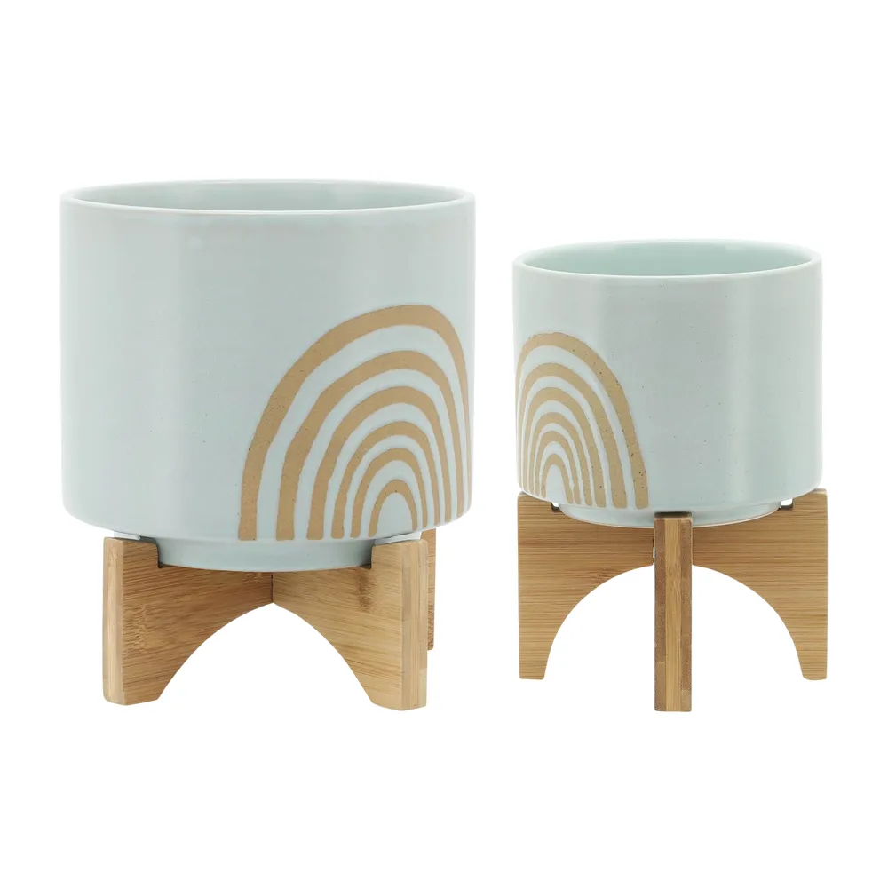 RUTHCLIFF SET OF 2 GREEN PLANTER 11 (IN)