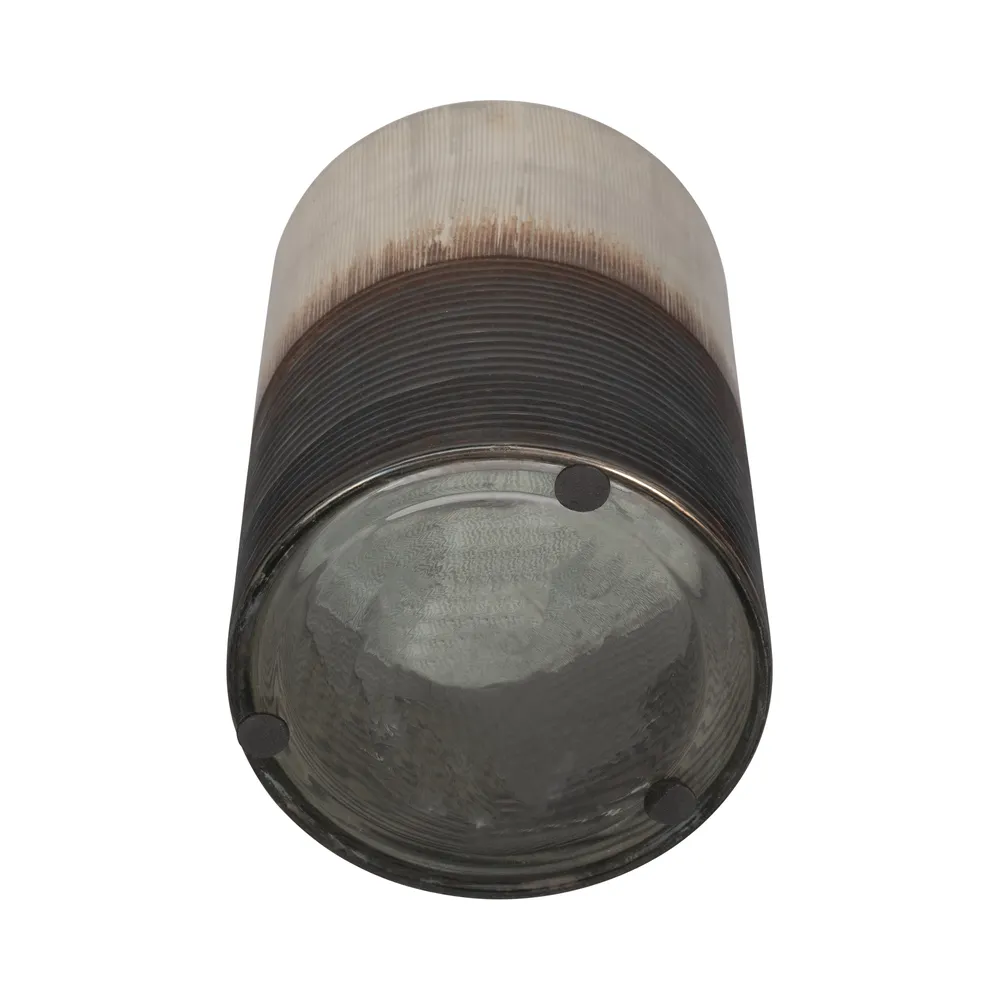 ARLOROSE SILVER GLASS VASE 9 (IN)