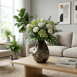 COLEGATE BROWN GLASS VASE 10 (IN) 2