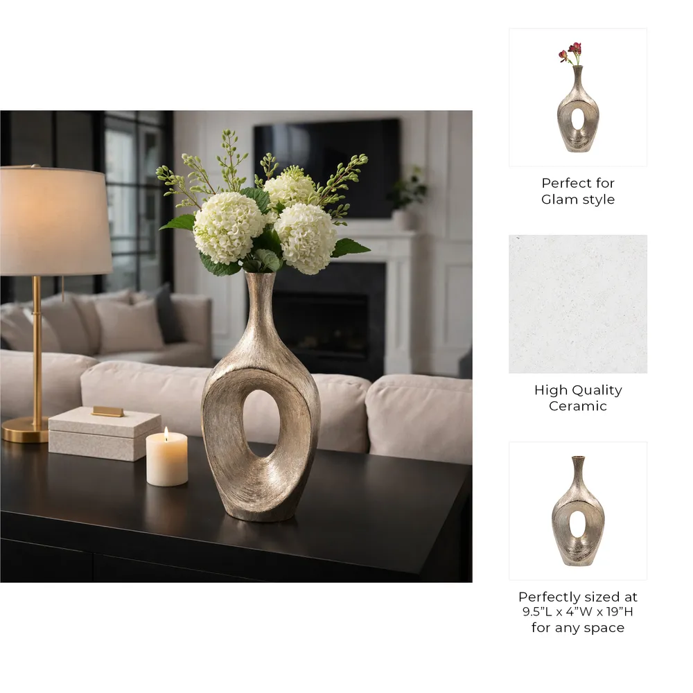 DUTTONRIDGE GOLD VASE 19 (IN)