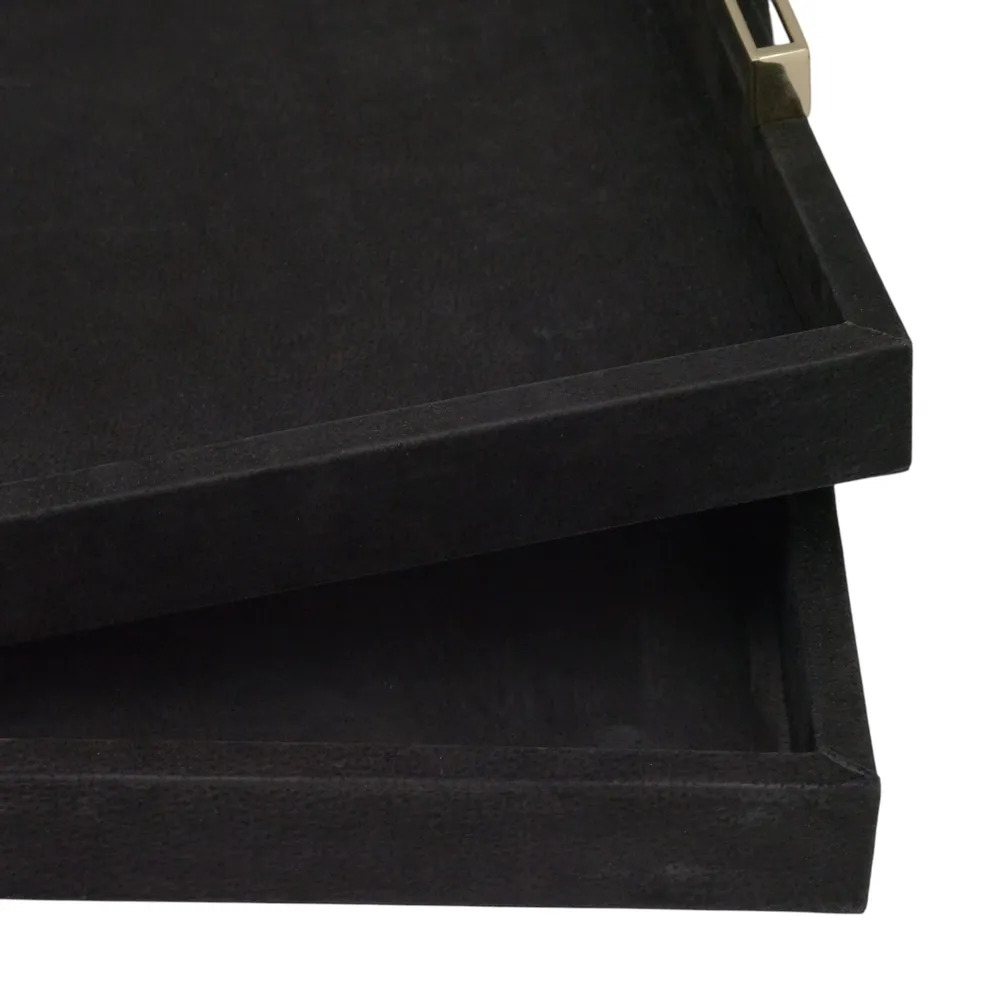 EASTONCREST SET OF 2 BLACK TRAY 3 (IN)