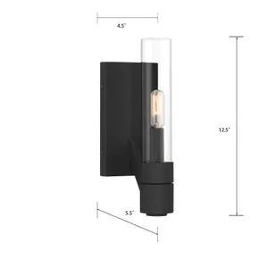 Rohe 12.5'' High 1-Light Sconce - Black Sand 2