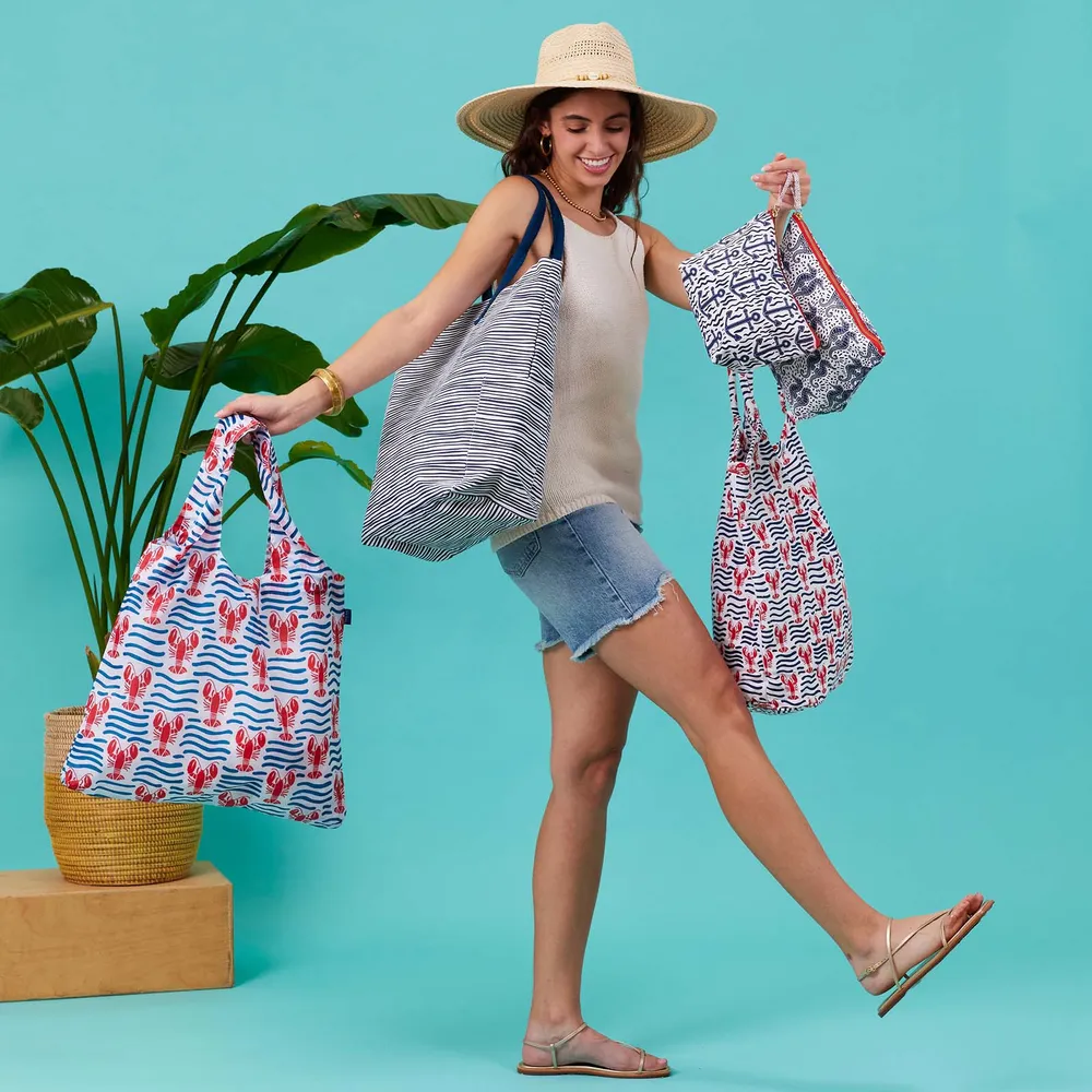 Lobster Waves Canvas Bucket Bag