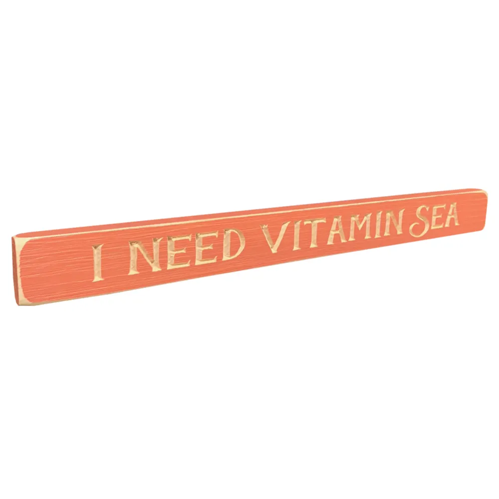 18" USA I NEED VITAMIN SEA BARNWOOD SIGN