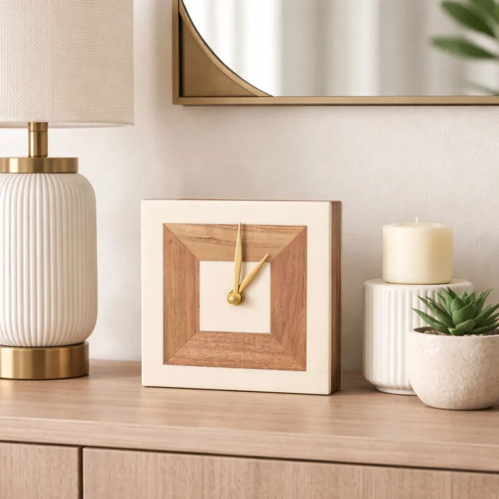 HALSEYFIELD IVORY CLOCK 6 (IN)