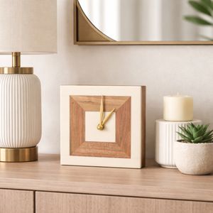 HALSEYFIELD IVORY CLOCK 6 (IN) 2