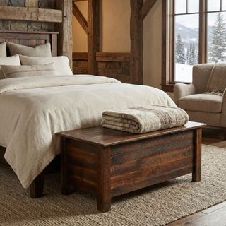 Barnwood Blanket Chest - Standard Leather