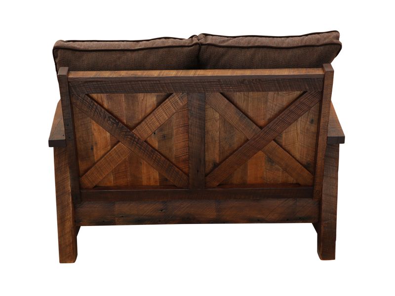 Barnwood Loveseat - Standard Leather - Seat and Backrest 6