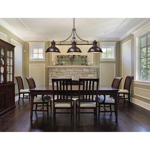 Chadwick 47'' Wide 3-Light Linear Chandelier - Oiled Bronze 9