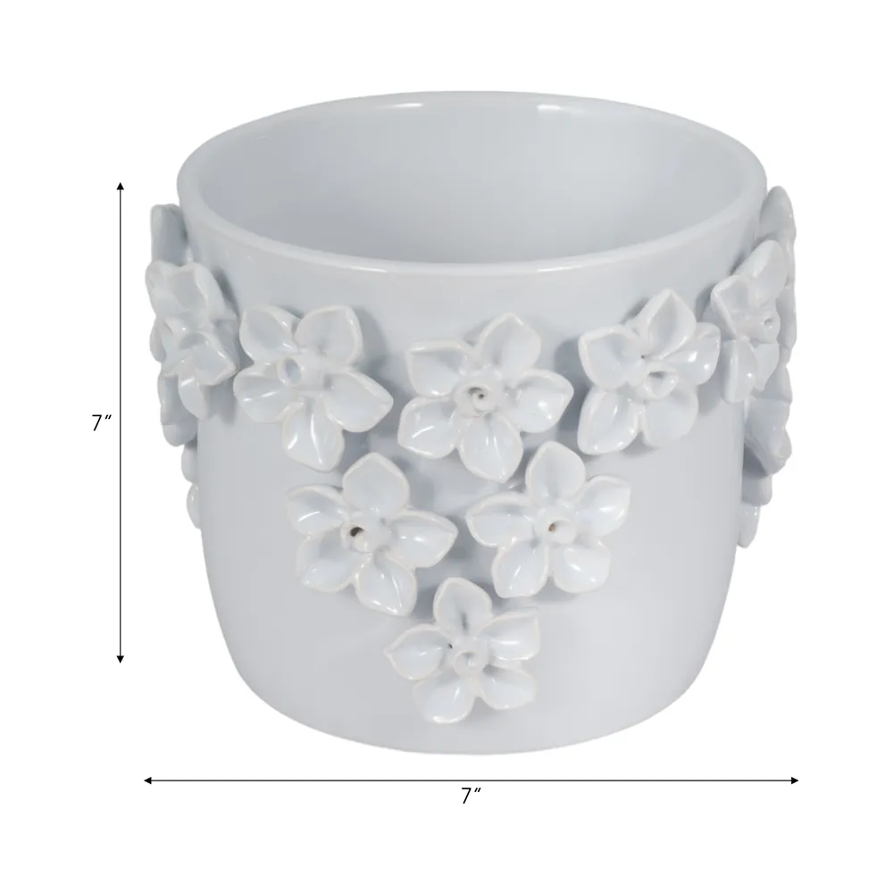 ELWINCROSS WHITE PLANTER 7 (IN)