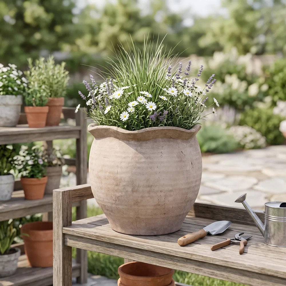 SPARROWCLIFF ORANGE PLANTER 13 (IN)