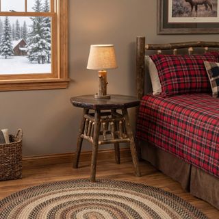 Hickory Log Teton Nightstand - Cinnamon