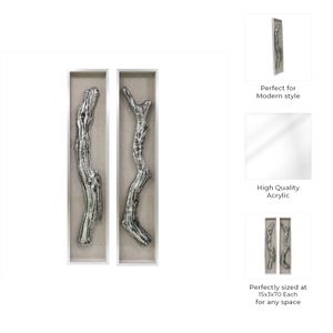 BRIGHTONVALE SET OF 2 IVORY WALL SCULPTURES 70 (IN) 9