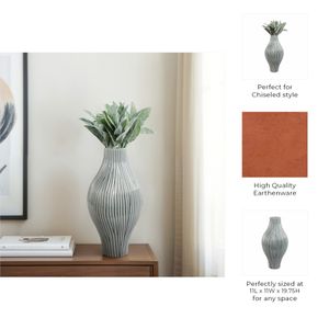 HANNAHROSE GRAY VASE 20 (IN) 11