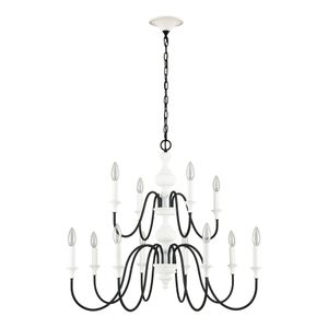 Val de Loire 36'' Wide 12-Light Chandelier - White 2