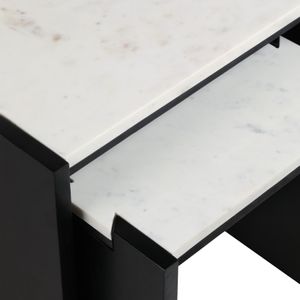 KELSEYWAY SET OF 2 BLACK TABLE 24 (IN) 8