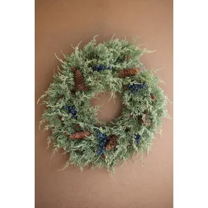 Artificial Juniper Christmas Wreath with Berries 5