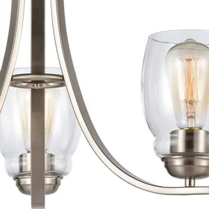 Calistoga 23'' Wide 3-Light Chandelier - Brushed Nickel 3