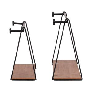 FULTONLEY SET OF 2 BROWN WALL SHELF 14 (IN) 4