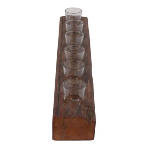 BERGENBURN BROWN CANDLE HOLDER 5 (IN) 6