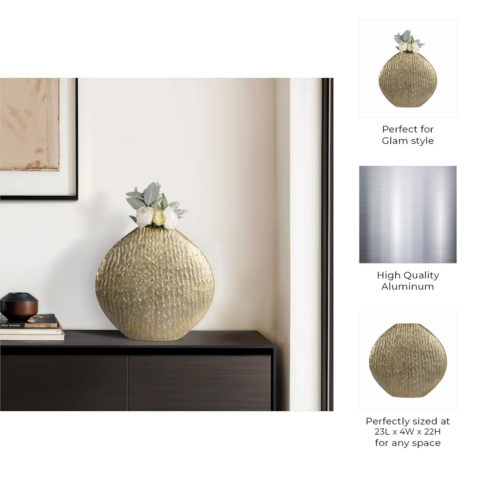 DUNBARFIELD GOLD VASE 22 (IN)