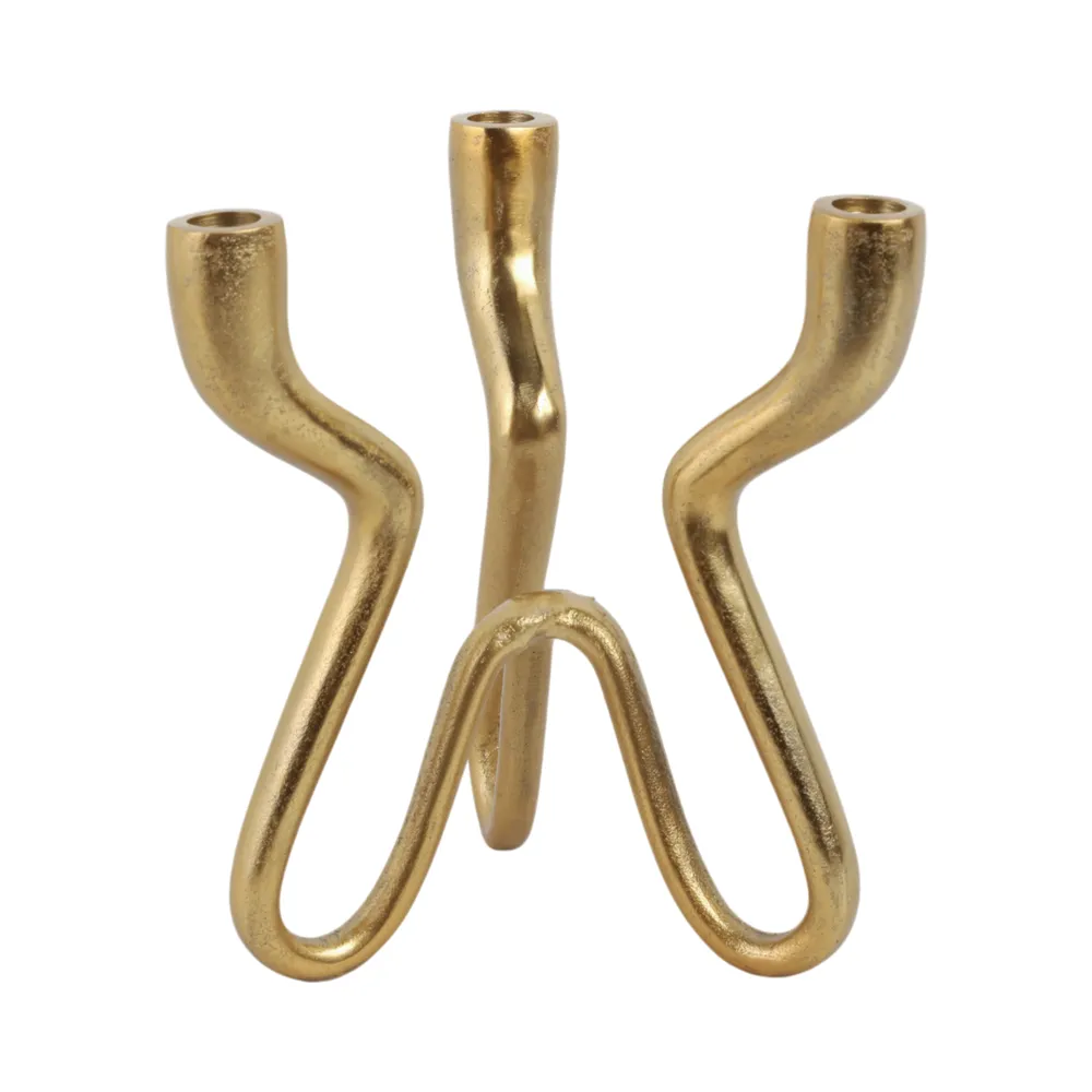 TODDBURN GOLD CANDLE HOLDER 10 (IN)