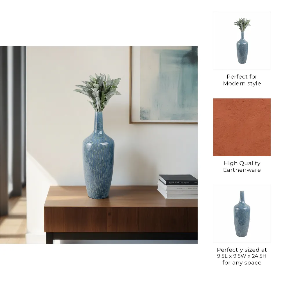 HENLEYSHAW TEAL VASE 25 (IN)