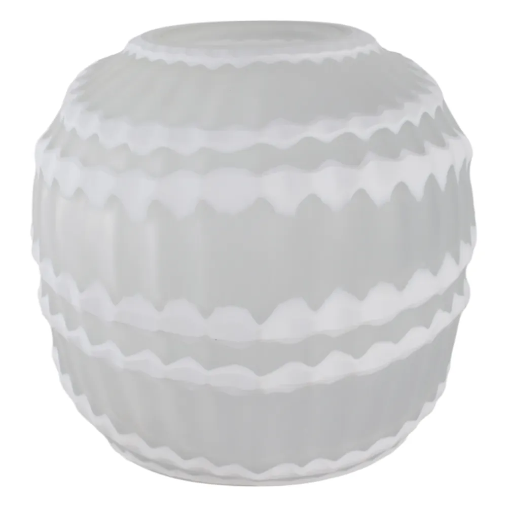 AXELBURN WHITE GLASS VASE 11 (IN)