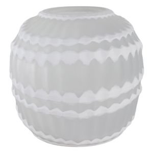 AXELBURN WHITE GLASS VASE 11 (IN) 4