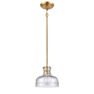 Orinoco 8'' Wide 1-Light Mini Pendant - Satin Brass 2