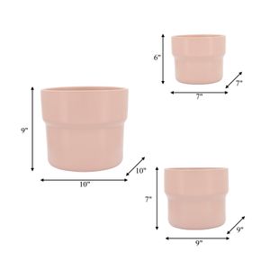 CORWINPORT SET OF 3 PINK PLANTER 9 (IN) 9