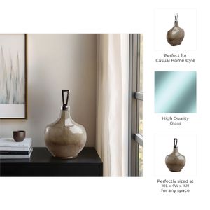 TATUMMORE WHITE GLASS VASE 16 (IN) 10