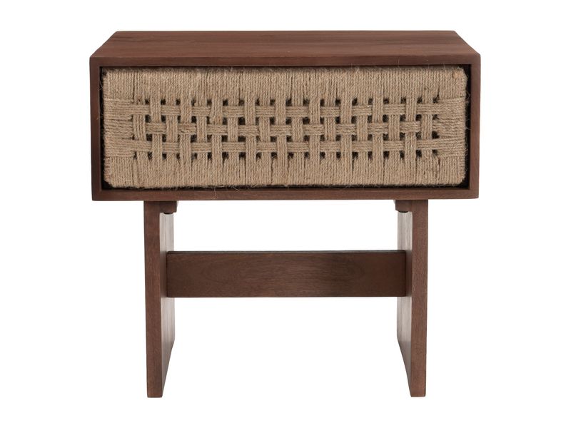 Amaria Nightstand Natural & Walnut 4