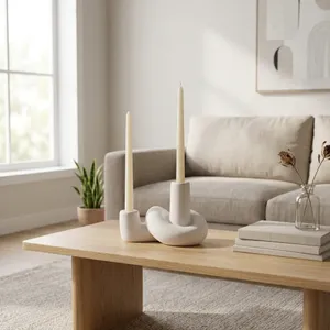 CORBINVIEW WHITE CANDLE HOLDER 6 (IN) 11