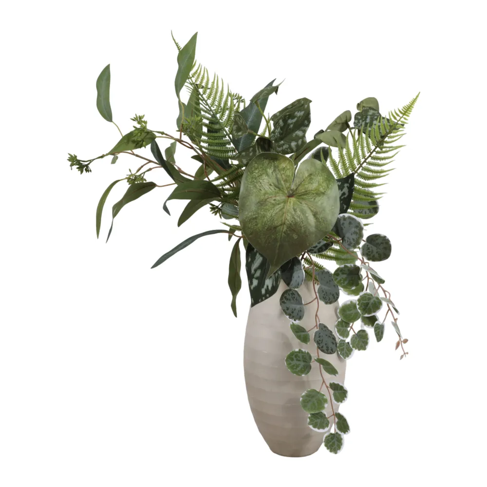 FINLEYTON GRAY GLASS VASE 10 (IN)