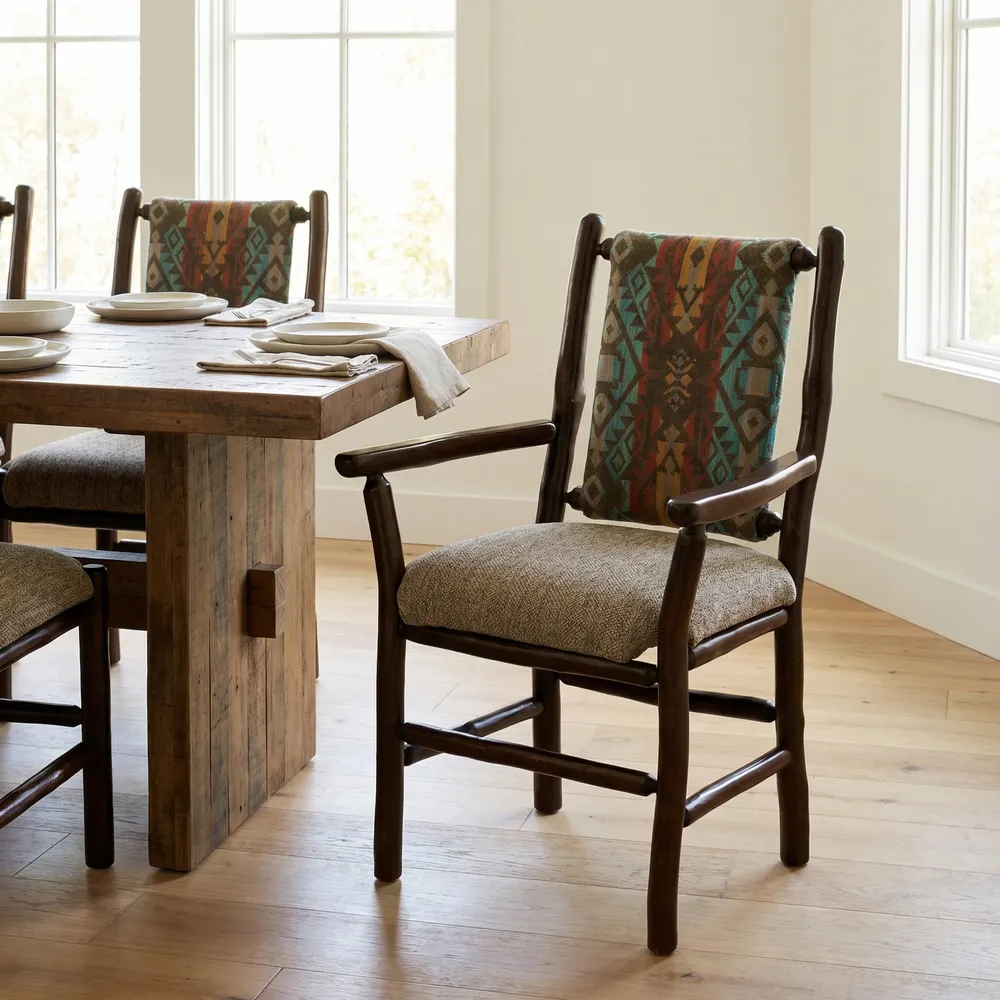 Hickory Upholstered Back Arm Chair - Standard Fabric