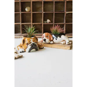 Ceramic Bulldog Planter 2