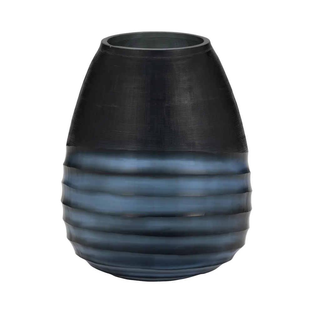 CARTERHAVEN BLUE GLASS VASE 11 (IN)