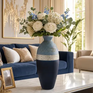 EMMONSWORTH BLUE GLASS VASE 18 (IN) 12