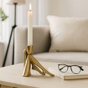 CLINTONMORE GOLD CANDLE HOLDER 6 (IN) 11