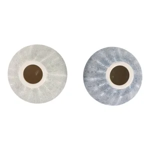 HARKENTON SET OF 2 BLUE VASES 5 (IN) 7