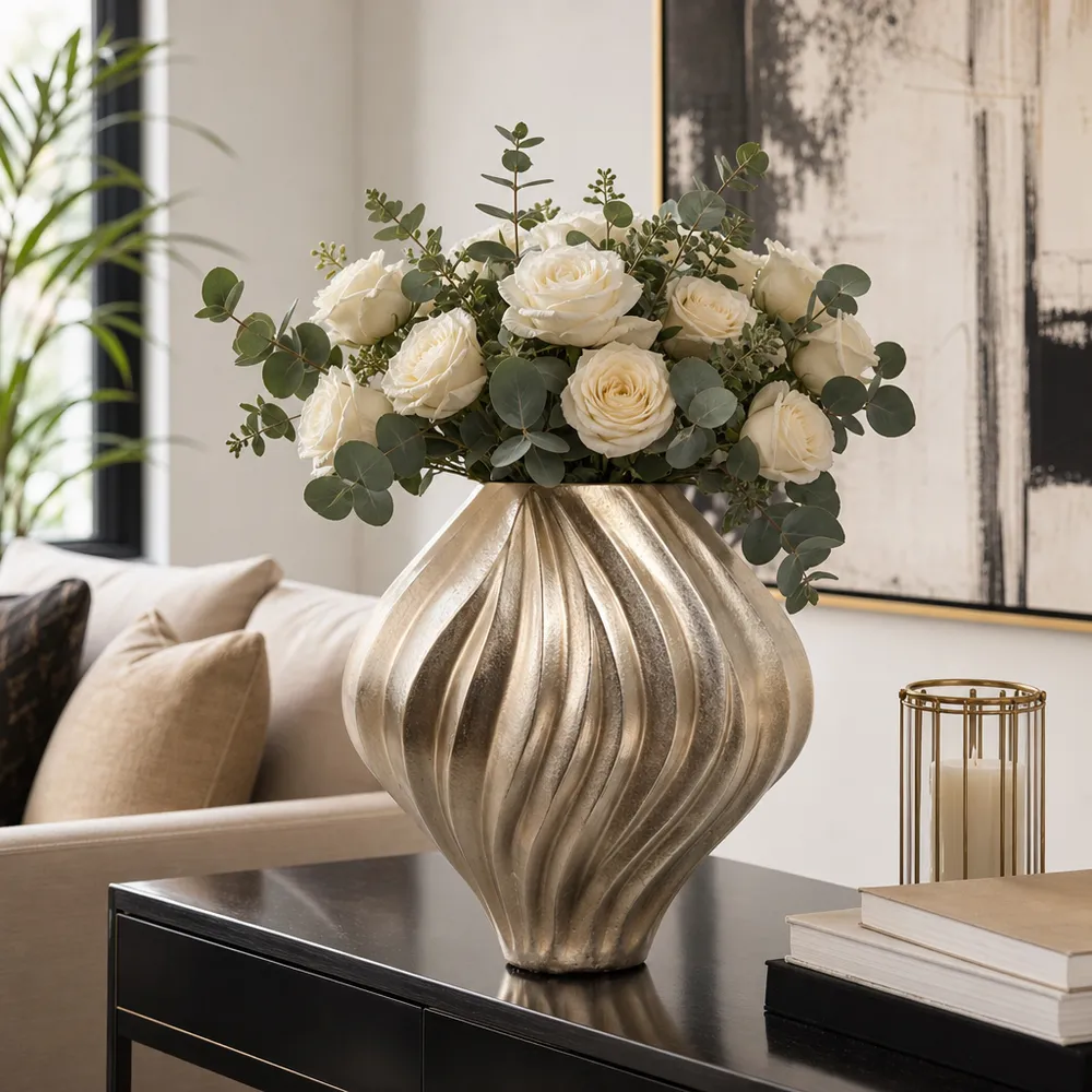 HAXTON GOLD VASE 18 (IN)