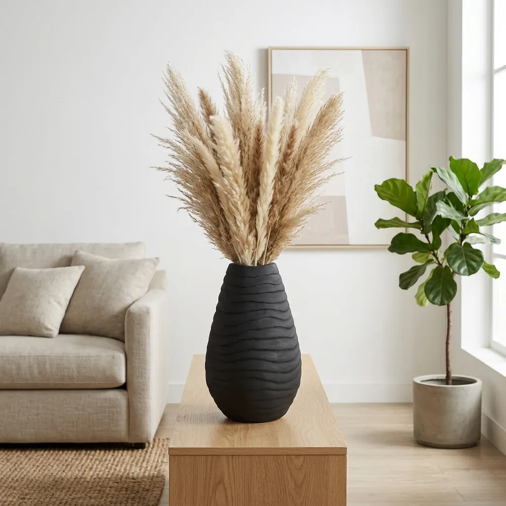 HAVENOAK BLACK VASE 18 (IN)